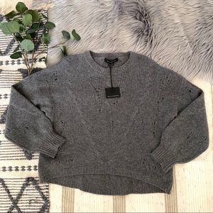 Skull Cashmere Lea Hi Lo Slouchy Sweater. Sz M